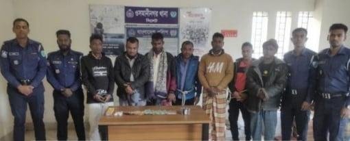 ওসমানীনগরে ৭ জুয়ারি গ্রেফতার